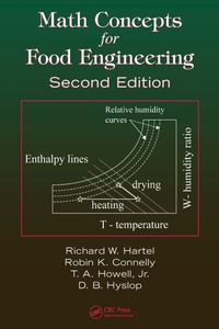 Enlarge image Cover: Math Concepts for Food Engineering - CRC Press