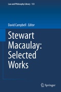 Cover: Stewart Macaulay: Selected Works - Springer
