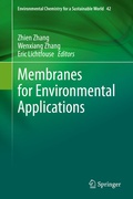 Cover: Membranes for Environmental Applications - Springer
