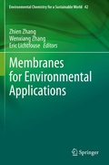 Cover: Membranes for Environmental Applications - Springer