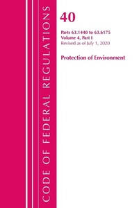 Bild: Code of Federal Regulations, Title 40 Protection of the Environment 63.1440-63.6175, Revised as of July 1, 2020 Vol 4 of 6 - Bernan Press