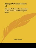 Cover: Abrege Du Commentaire V1 - Kessinger Publishing