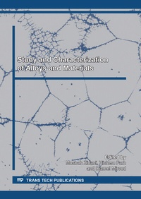 Enlarge image Cover: Study and Characterization of Alloys and Materials - Trans Tech Publications Ltd