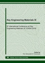 Cover: Key Engineering Materials IX - Trans Tech Publications Ltd