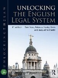 Enlarge image Cover: Unlocking the English Legal System - Taylor & Francis