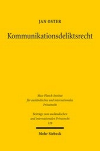 Bild: Kommunikationsdeliktsrecht - Mohr Siebeck