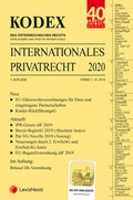 Cover: KODEX Internationales Privatrecht 2020 - LexisNexis Verlag ARD ORAC GmbH