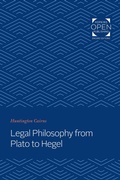 Cover: Legal Philosophy from Plato to Hegel - Johns Hopkins University Press