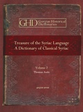 Cover: Treasure of the Syriac Language: A Dictionary of Classical Syriac - Gorgias Press