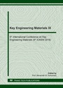 Cover: Key Engineering Materials IX - Trans Tech Publications Ltd