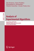 Cover: Analysis of Experimental Algorithms - Springer