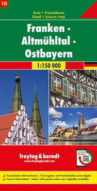 Abbildung von: Franken - Altmühltal - Ostbayern, Autokarte 1:150 000, Blatt 10 - Freytag-Berndt und ARTARIA
