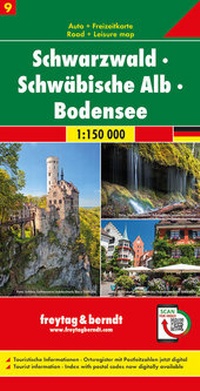 Abbildung von: Schwarzwald - Schwäbische Alb - Bodensee, Autokarte 1:150.000, Blatt 9 - Freytag-Berndt und ARTARIA