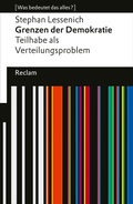 Cover: Grenzen der Demokratie. Teilhabe als Verteilungsproblem - Reclam