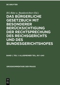 Abbildung von: Allgemeiner Teil, §§ 1-240 - De Gruyter