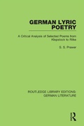 Cover: German Lyric Poetry - Routledge