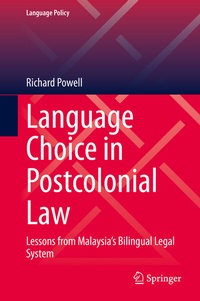 Abbildung von: Language Choice in Postcolonial Law - Springer