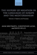 Cover: The History of Negation in the Languages of Europe and the Mediterranean - Oxford University Press