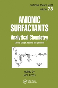 Enlarge image Cover: Anionic Surfactants - CRC Press