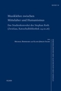 Cover: Musiklehre zwischen Mittelalter und Humanismus - Georg Olms Verlag