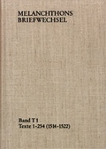Cover: Melanchthons Briefwechsel / Band T 1: Texte 1-254 (1514-1522) - frommann-holzboog