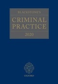 Cover: Blackstone's Criminal Practice 2020 - Oxford University Press