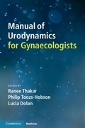 Cover: Manual of Urodynamics for Gynaecologists - Cambridge University Press