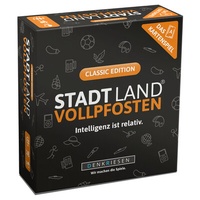 Abbildung von: DENKRIESEN - STADT LAND VOLLPFOSTEN® - Das Kartenspiel - CLASSIC EDITION "Intelligenz ist relativ" - DENKRIESEN