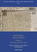 Cover: Robert Rypon, Selected Sermons. Volume 1 - Peeters Publishers