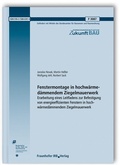 Cover: Fenstermontage in hochw&auml;rmed&auml;mmendem Ziegelmauerwerk - Fraunhofer IRB Verlag