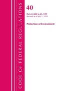 Bild: Code of Federal Regulations, Title 40 Protection of the Environment 63.600-63.1199, Revised as of July 1, 2020 - Bernan Press