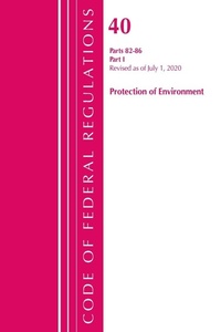 Bild: Code of Federal Regulations, Title 40: Parts 82-86 (Protection of Environment) - Bernan Press