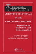 Cover: Unbounded Functionals in the Calculus of Variations - Chapman & Hall/CRC