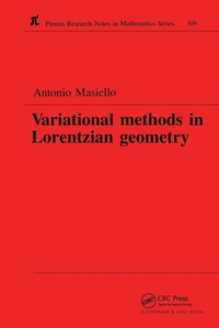 Abbildung von: Variational Methods in Lorentzian Geometry - Chapman & Hall/CRC