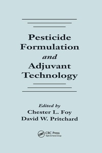Enlarge image Cover: Pesticide Formulation and Adjuvant Technology - CRC Press