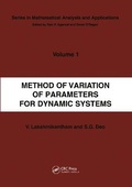 Cover: Method of Variation of Parameters for Dynamic Systems - Routledge
