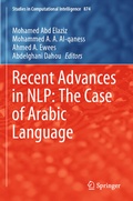 Cover: Recent Advances in NLP: The Case of Arabic Language - Springer