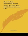 Cover: Kurtz-Verfaste Stereometria, Das Ist - Kessinger Publishing