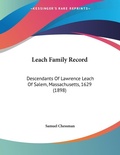 Bild: Leach Family Record - Kessinger Publishing