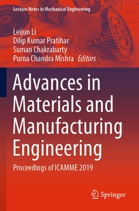 Enlarge image Cover: Advances in Materials and Manufacturing Engineering - Springer