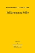 Bild: Erklaerung und Wille - Mohr Siebeck