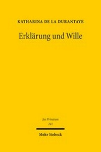 Bild: Erklaerung und Wille - Mohr Siebeck