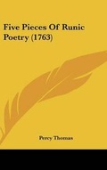 Cover: Five Pieces of Runic Poetry (1763) - Kessinger Publishing