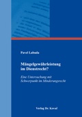 Cover: M&auml;ngelgew&auml;hrleistung im Dienstrecht? - Kovac, Dr. Verlag