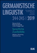 Cover: Sprachliche Zweifelsf&auml;lle - Georg Olms Verlag