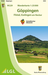 Abbildung von: W229 Wanderkarte 1:25 000 Göppingen - Landesamt für Geoinformation und Landentwicklung Baden-Württemberg (LGL)