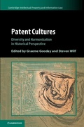 Cover: Patent Cultures - Cambridge University Press