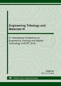Enlarge image Cover: Engineering Tribology and Materials III - Trans Tech Publications Ltd