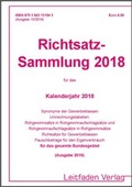 Cover: Richtsatz-Sammlung 2018 - Leitfaden