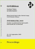 Cover: GI Edition Proceedings Band 294 INFORMATIK 2019 - K&ouml;llen